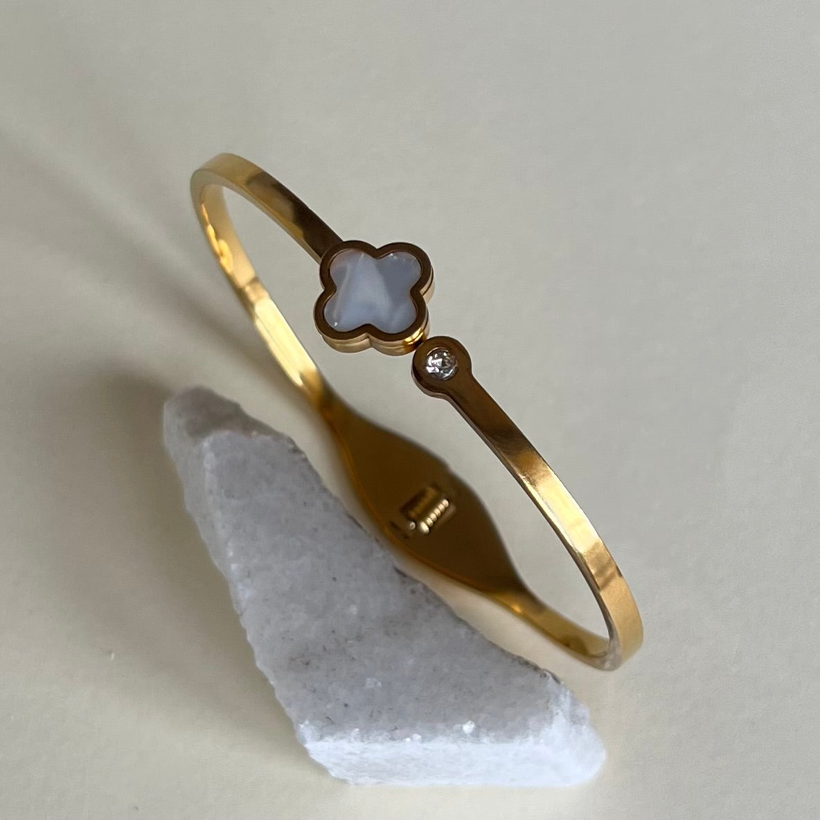 Glow White | Stainless Steel Bangle