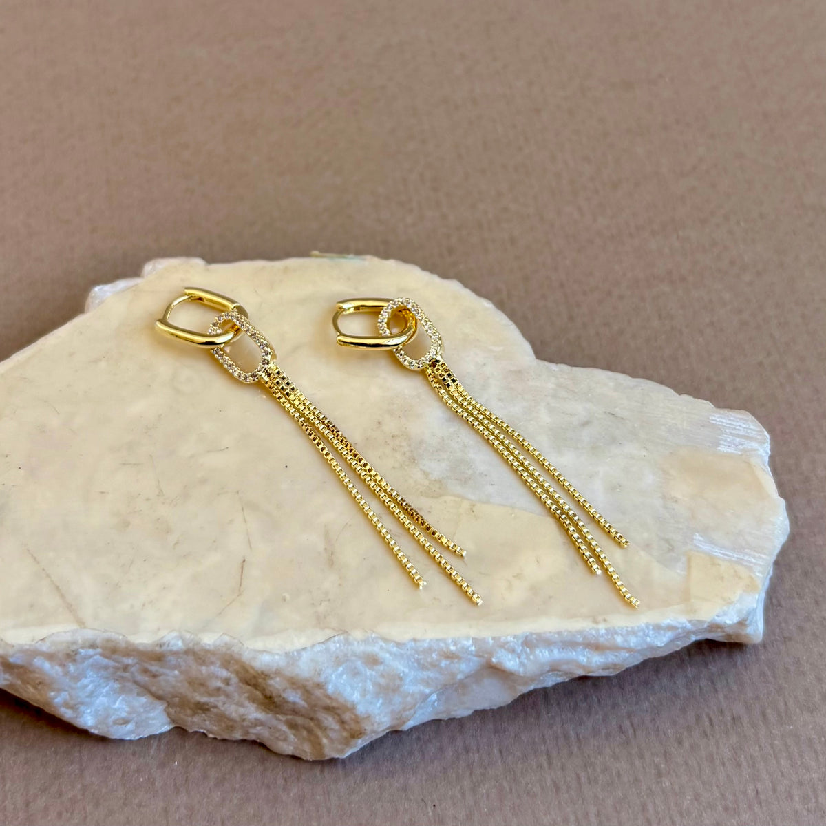 Nuyes | Gold Plated Earrings