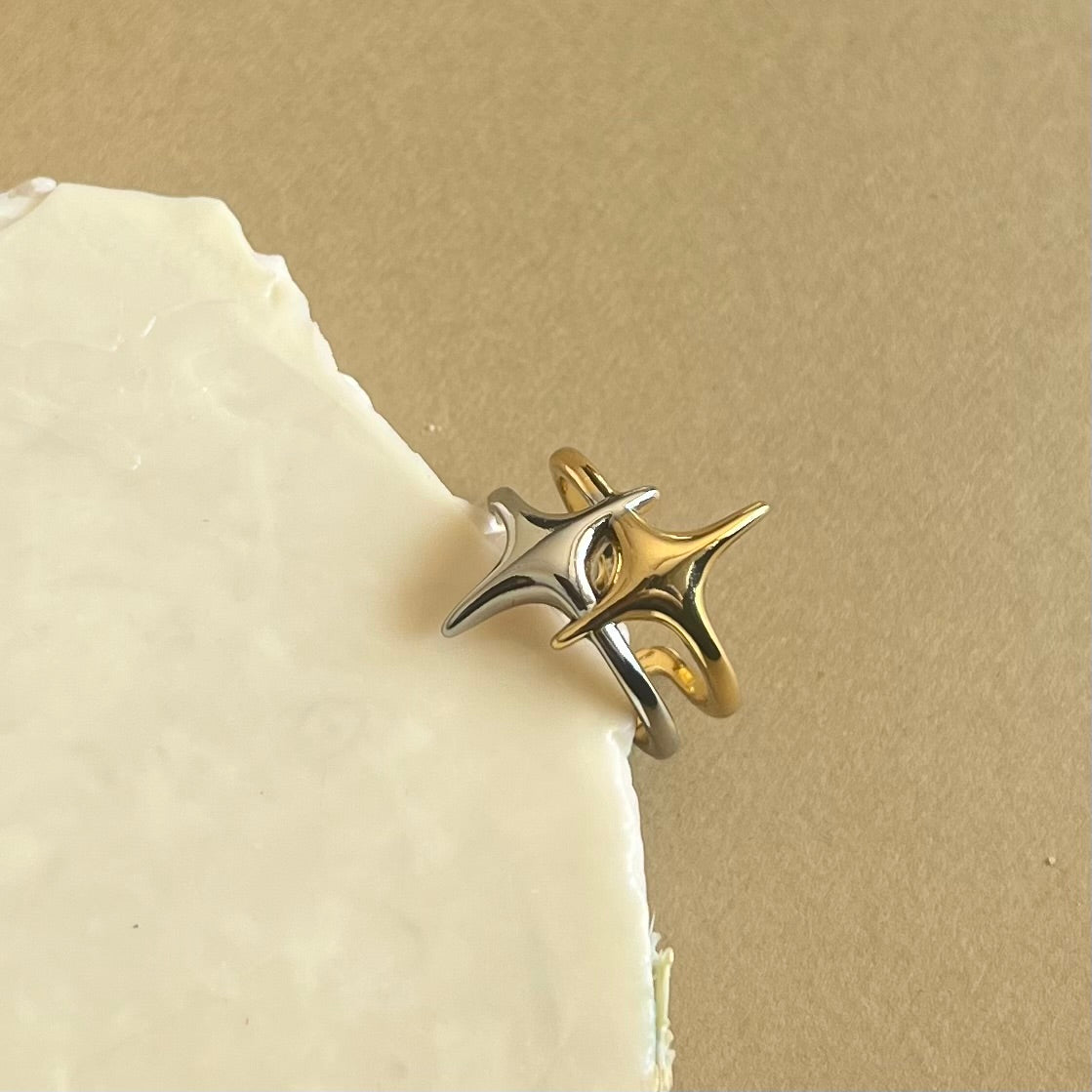 Madera star | Gold Plated Ring