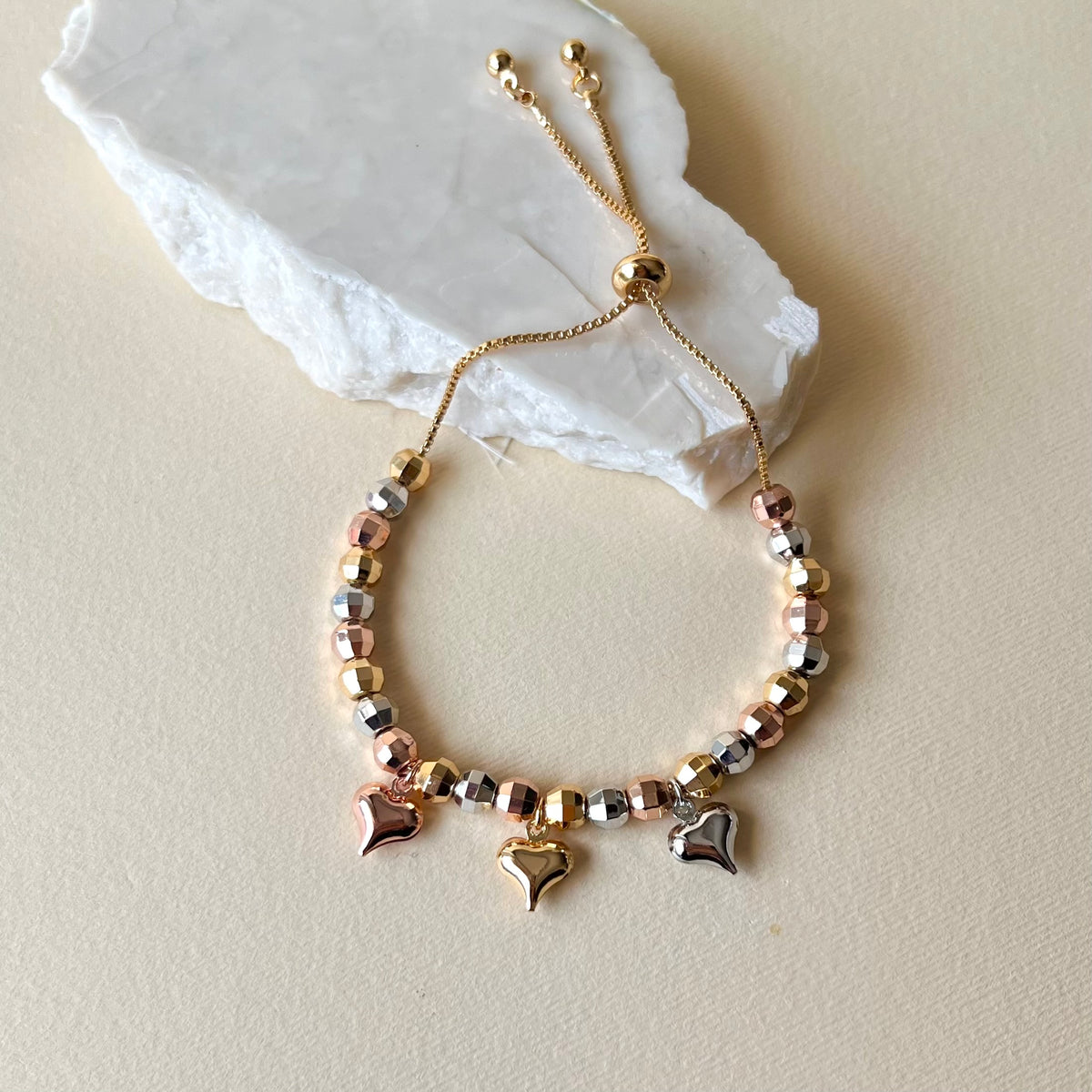 Glamour Heart | 21K Gold Plated Bracelet