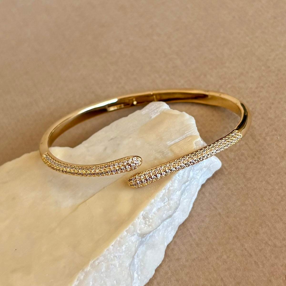 Maze | Gold Plated Bangle