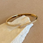 Maze | Gold Plated Bangle