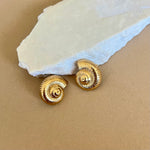 Shell 02 | Gold Plated Earrings