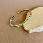 Dualara | Two-Tone Gold Plated Bangle