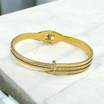 Crystal Chyodo | Gold Plated Bangle