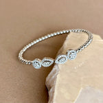 Sinal | white Gold Plated Bangle