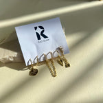 Impuria 07 | Gold Plated Earrings [ set of 6 Earrings ]