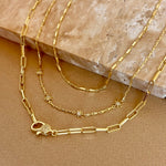 Cairon | Triple Layer Gold Plated Necklace