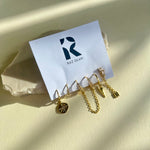 Impuria 07 | Gold Plated Earrings [ set of 6 Earrings ]