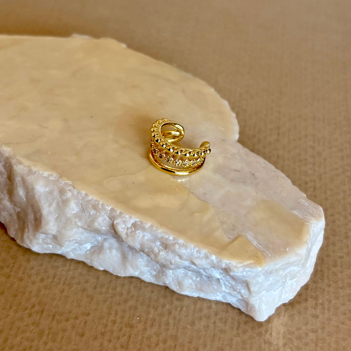 Cuffino 02 | Gold Plated Earrings [ Ear Cuff - Single Piece ]