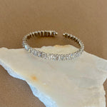 Caliora 02 | white Gold Plated Bangle