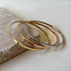 Triple Plain Orbit 02 | 18K Gold Plated Bangles [Set of 3 Pieces]