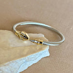 Bosira | White Gold Plated Bangle