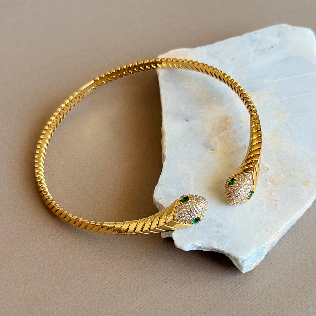 Anaconda 02 | Gold Plated necklace [ choker ]