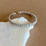 Caliora 02 | white Gold Plated Bangle