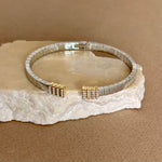 Elorine 02 | White Gold Plated Bangle