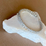 Caliora 02 | white Gold Plated Bangle