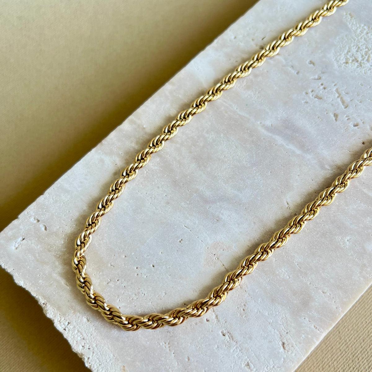 Gold Rope Chain 02 | Stainless Steel Necklace