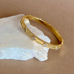 Carnelian | Gold Plated Bangle