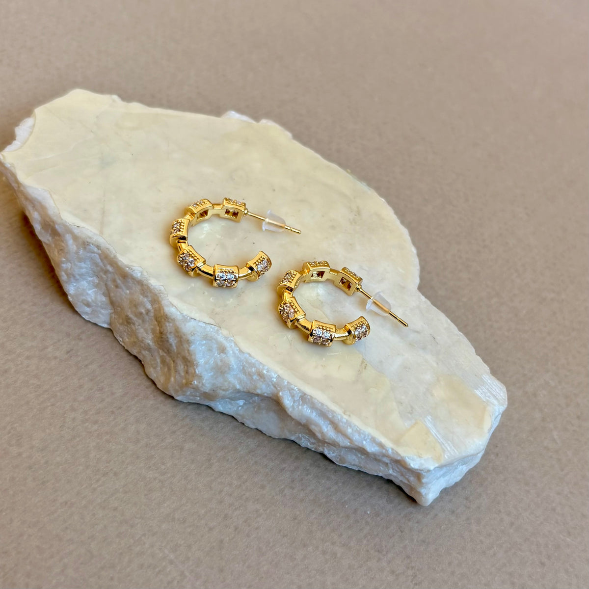 Hélion | Gold Plated Earrings