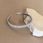 Zorique 03 | White Gold Plated Bangle
