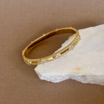 Carnelian | Gold Plated Bangle