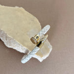 White Chyodo | Gold Plated Bangle