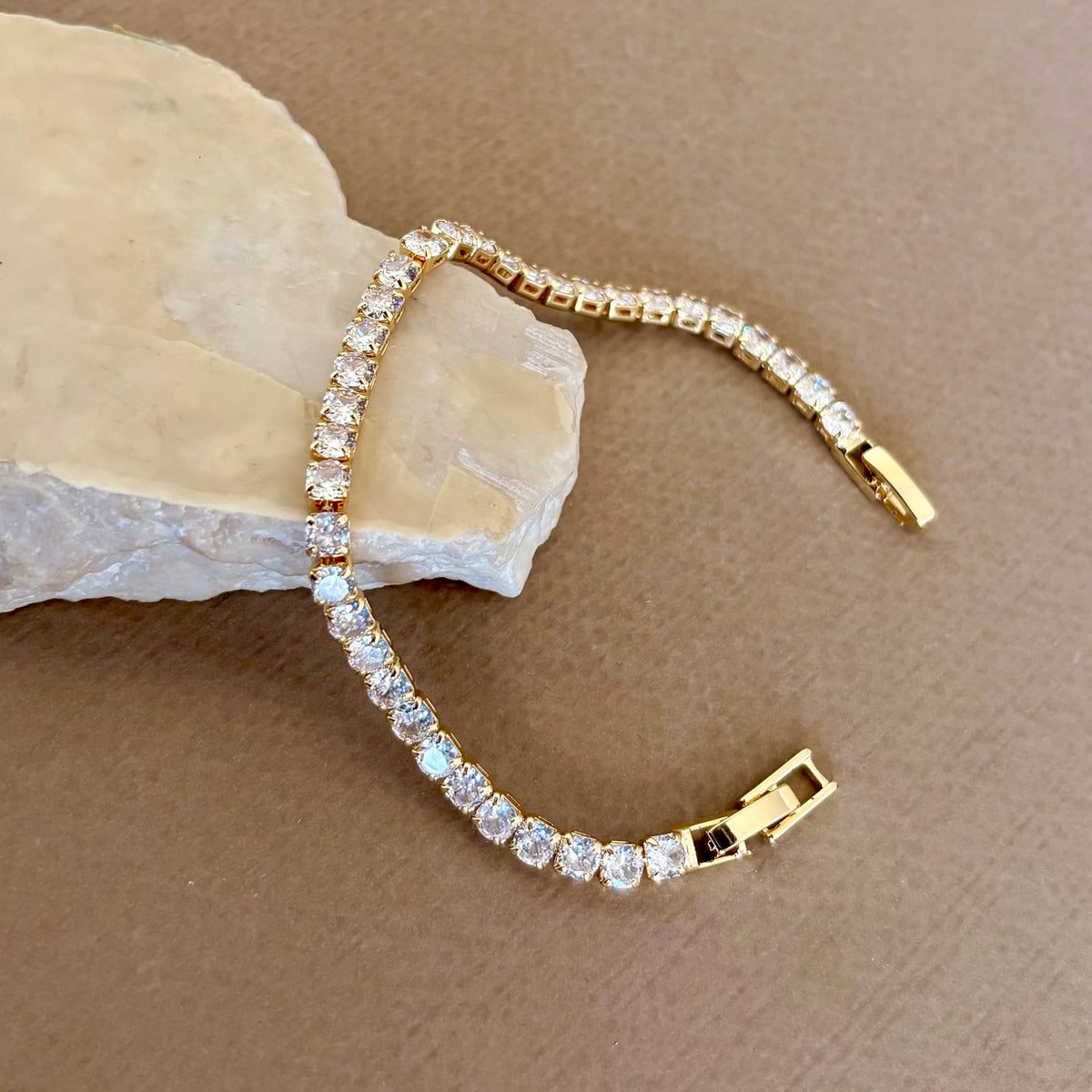 Glam's Tennis 04 | Gold Plated Bracelet