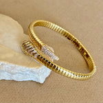 Snaky 02 | Gold Plated Bangle