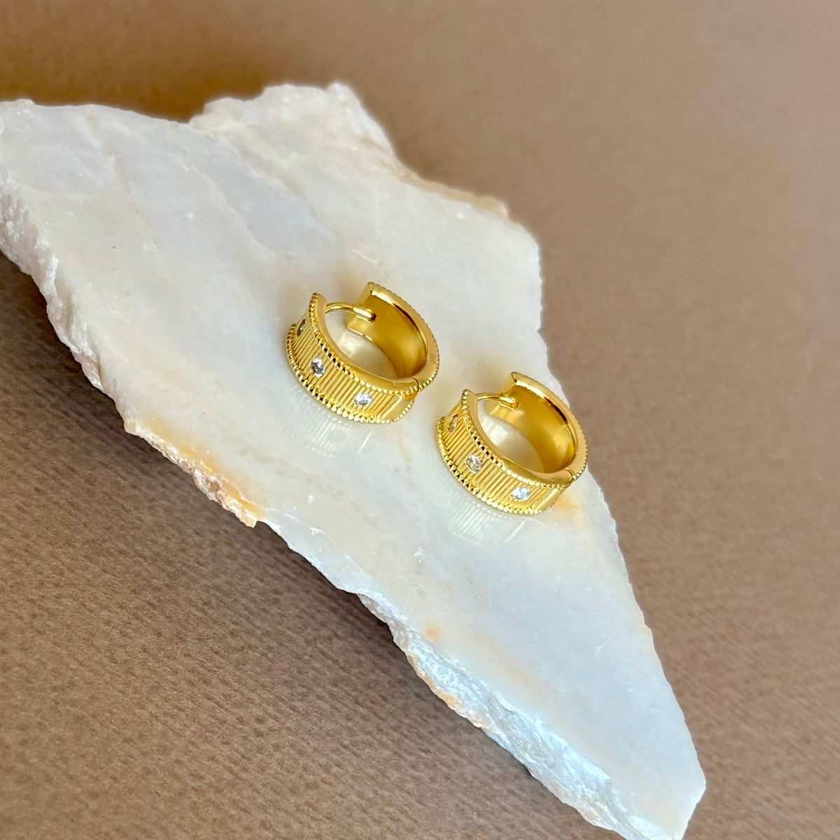 Trisa | Gold Plated Earrings
