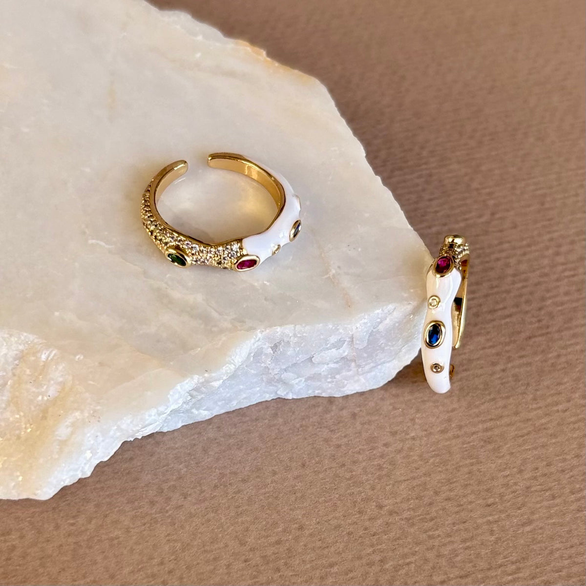 Whity | Gold Plated Ring