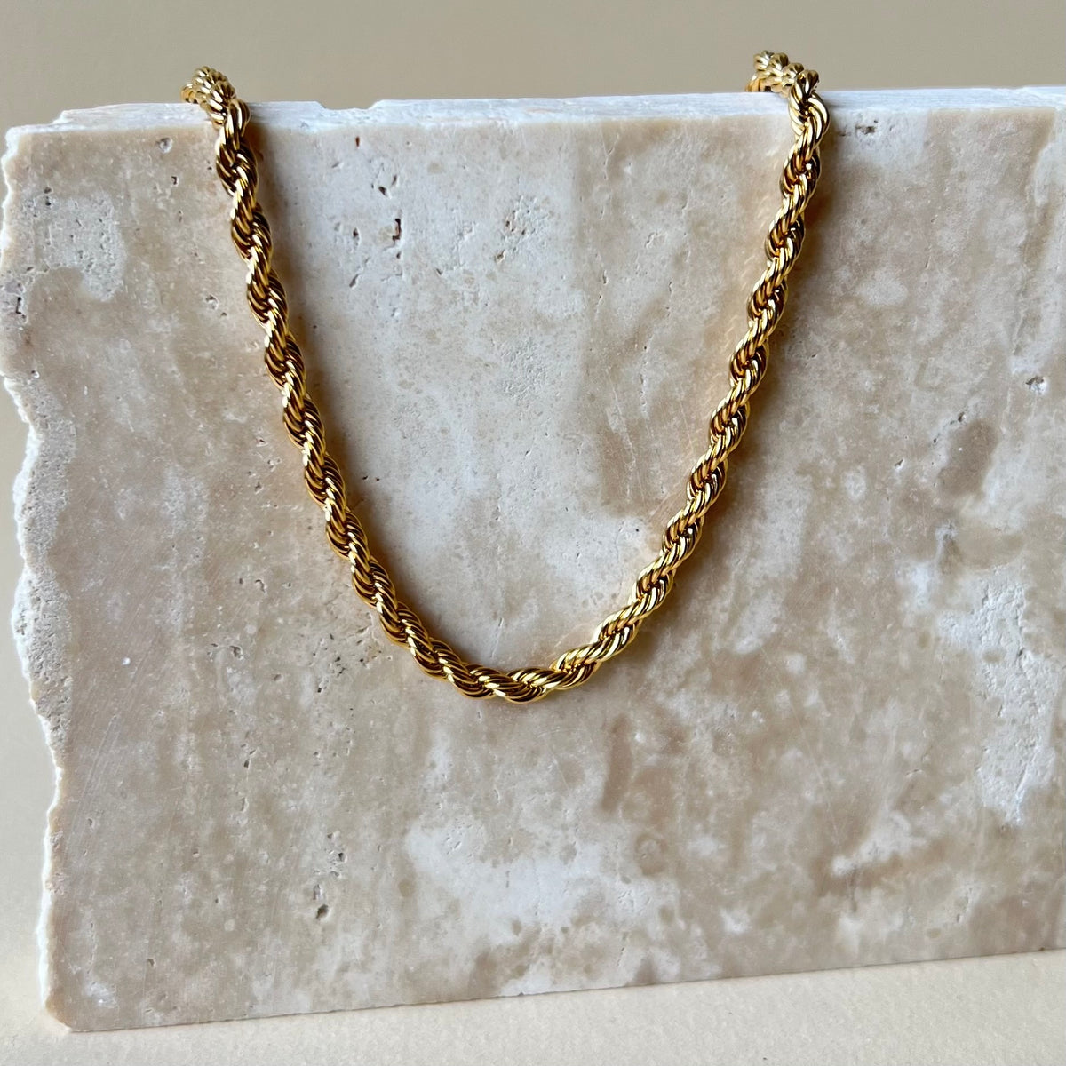 Gold Rope Chain 02 | Stainless Steel Necklace