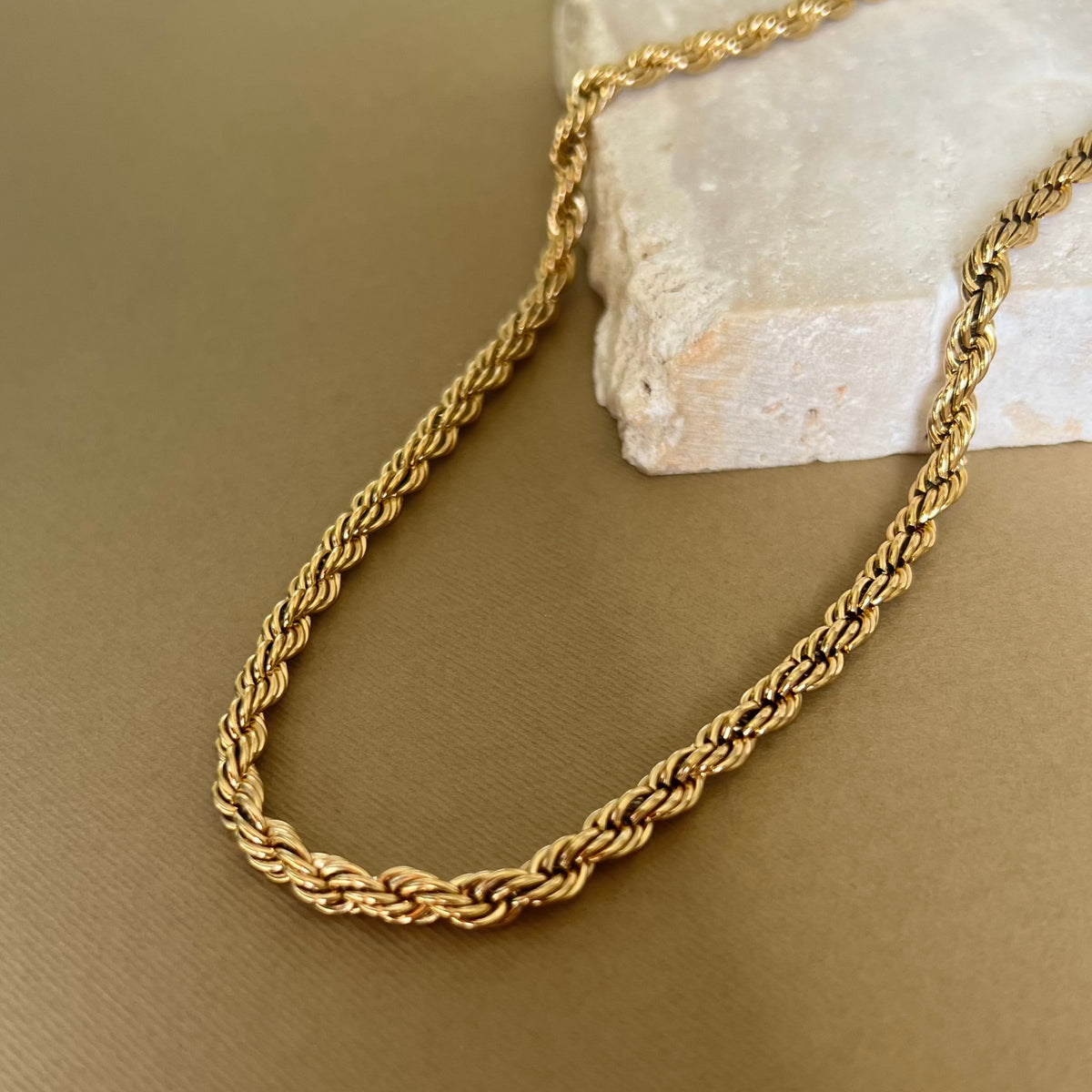 Gold Rope Chain 02 | Stainless Steel Necklace