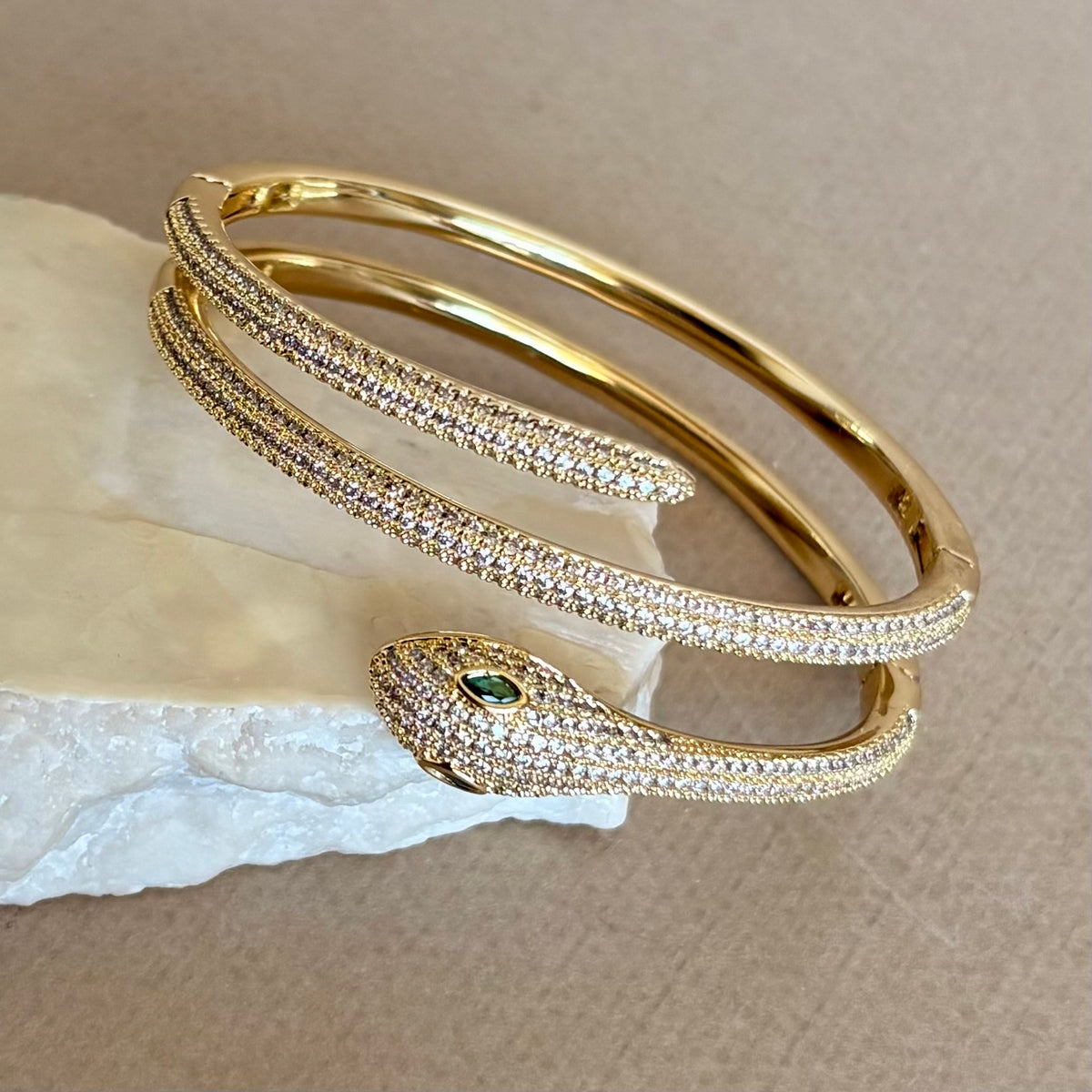 Anaconda 02 | Gold Plated Bangle
