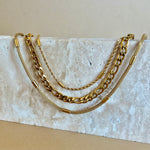 Quala | Gold Plated Necklace [ Triple Layers ]