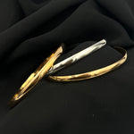 Triple Plain Orbit 02 | 18K Gold Plated Bangles [Set of 3 Pieces]