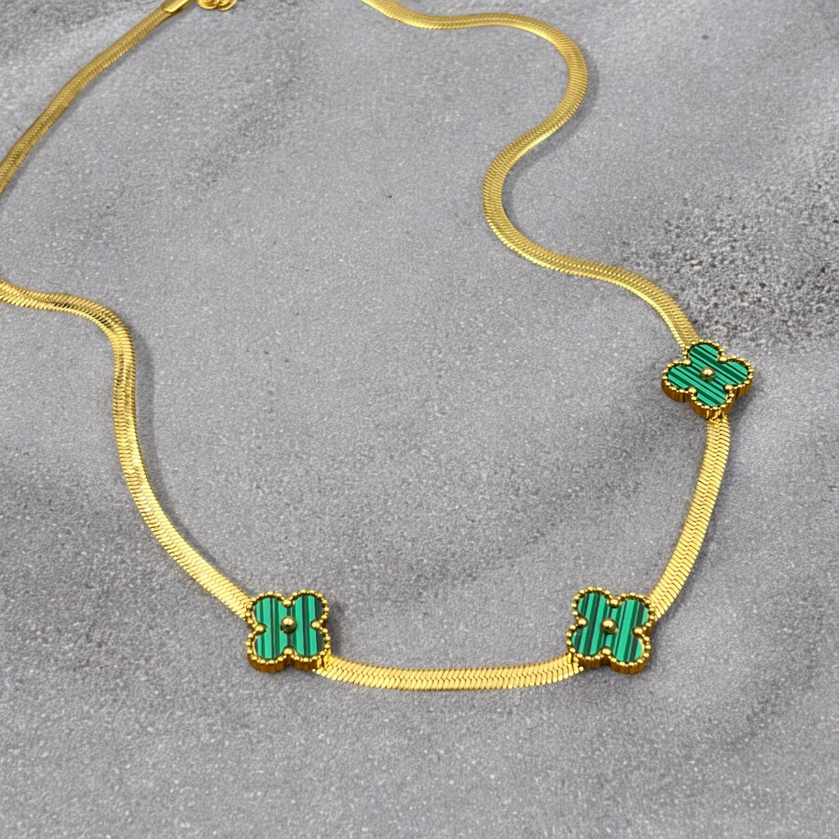 Emerald Green | Stainless Steel Necklace