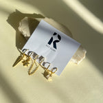 Impuria 08 | Gold Plated Earrings [ set of 6 Earrings ]