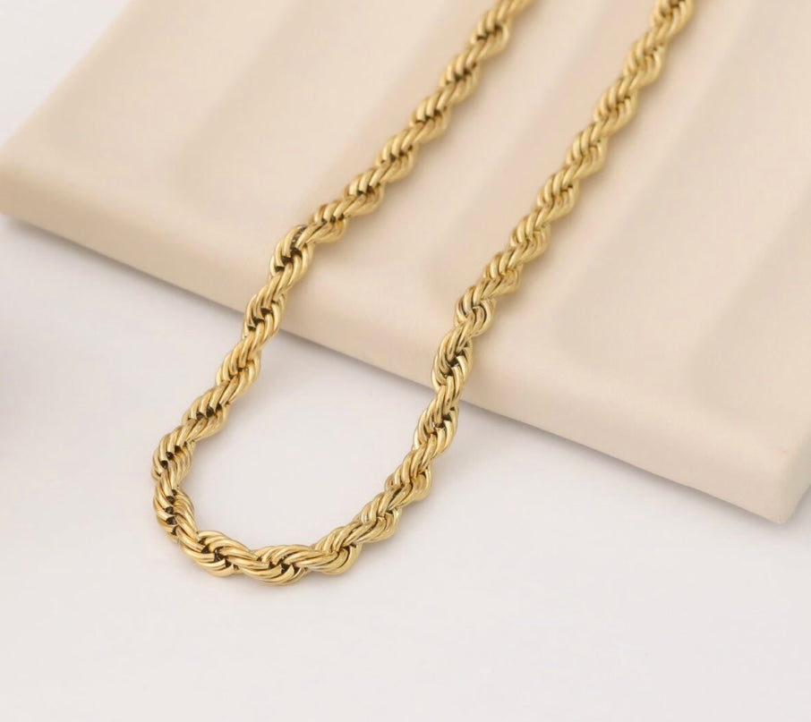 Gold Rope Chain 02 | Stainless Steel Necklace