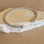 Nuvellea | White Gold Plated Bangle