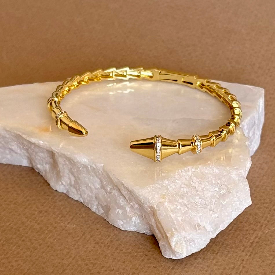 Snaky 04 | Gold Plated Bangle