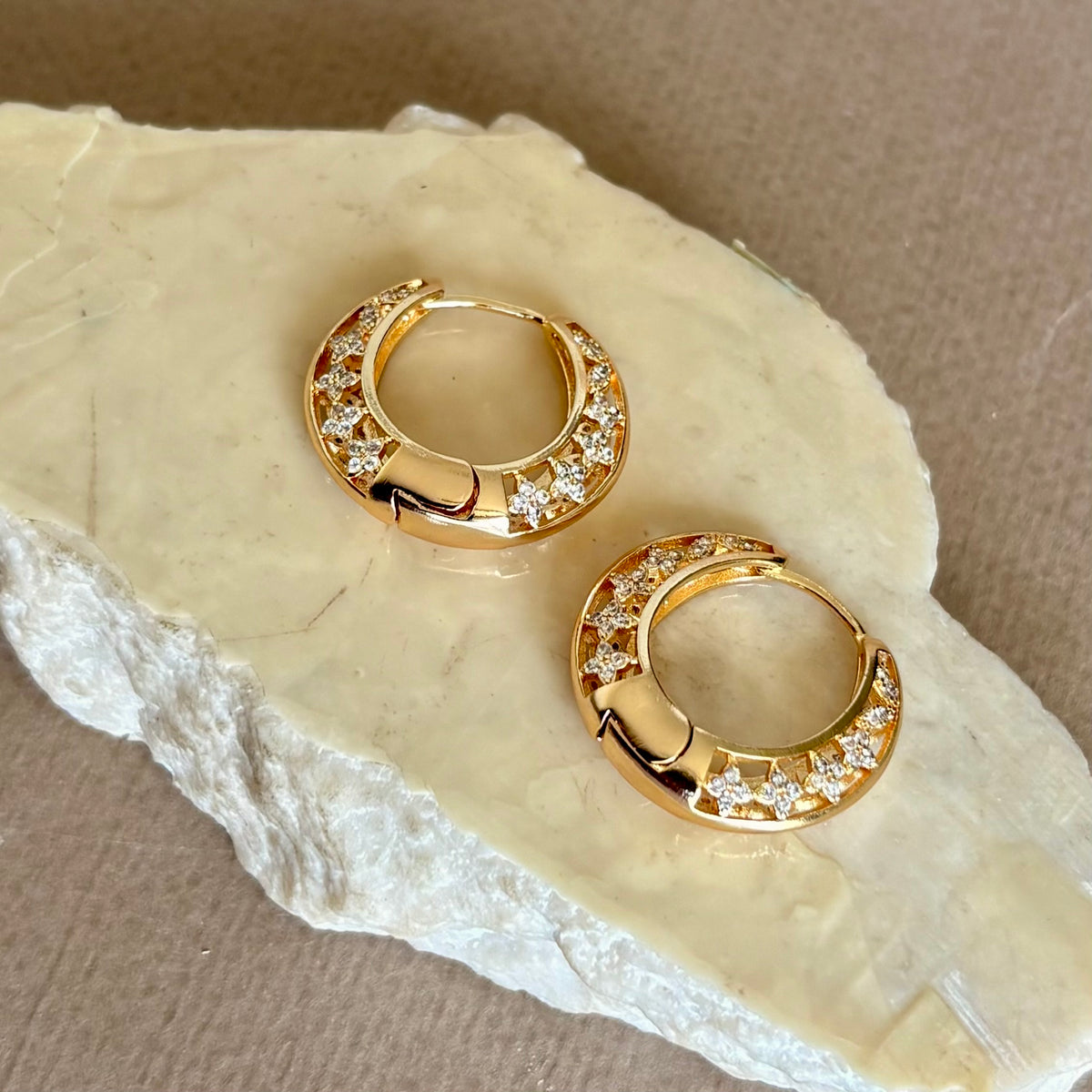 Delphira | Gold Plated Earrings
