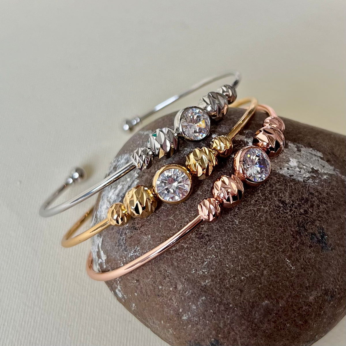 Triple Dew 09 | 24K Gold Plated [Set of 3 Bangles]