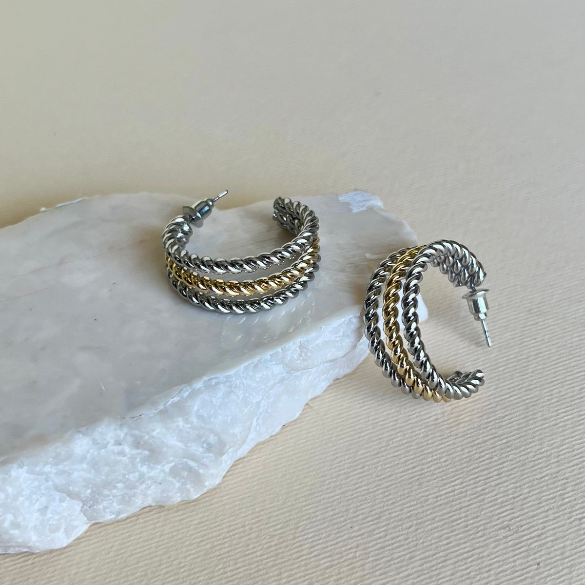 Terea 03 | Gold Plated Earrings