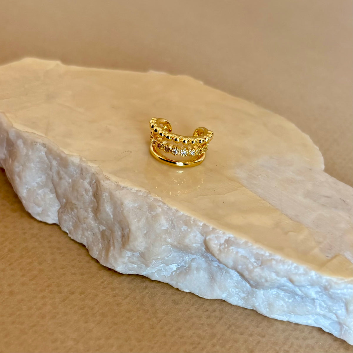 Cuffino 02 | Gold Plated Earrings [ Ear Cuff - Single Piece ]