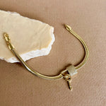 Crystal Lock | Gold Plated Bracelet