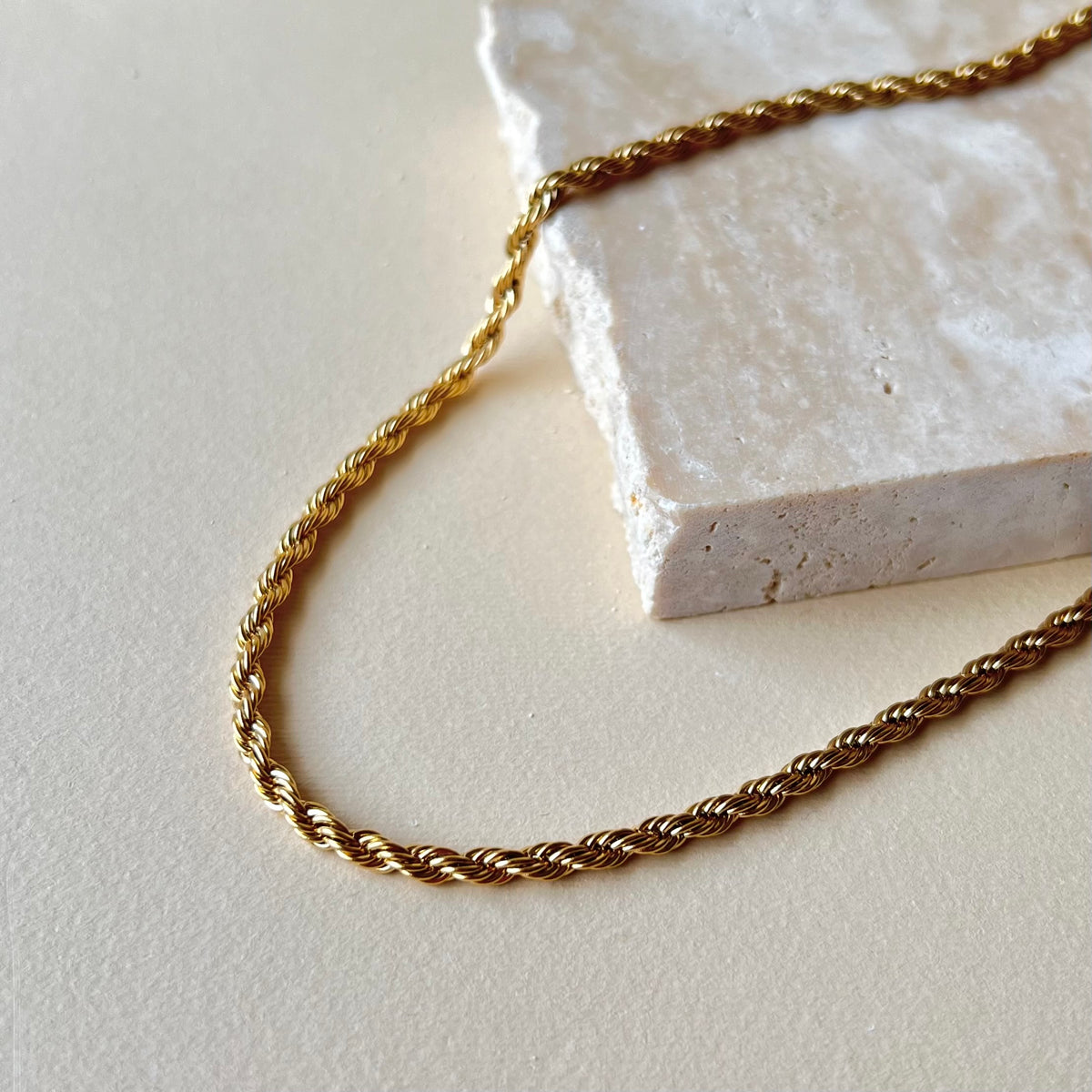 Gold Rope Chain 02 | Stainless Steel Necklace