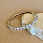 Arvion 02 | White Gold Plated Bangle