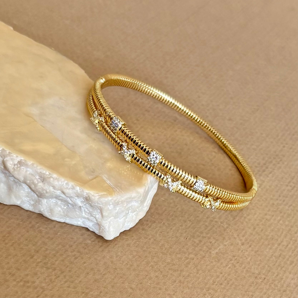 Solennea | Gold Plated Bangle
