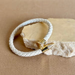 White Chyodo | Gold Plated Bangle